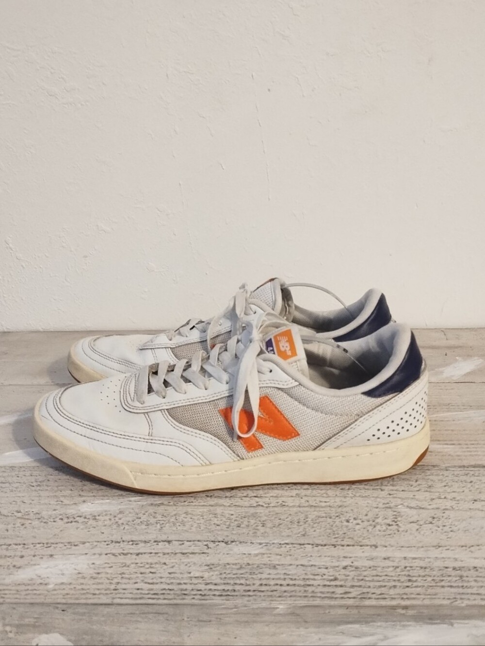 New Balance # 440 Shoes (White Orange blue USA men's size 10.5 (UK men's size 10